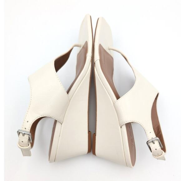 Nordstrom Rack Fonda Women's Ankle Strap Wedge Sandal Ivory Vanilla Size US7M - Picture 8 of 9